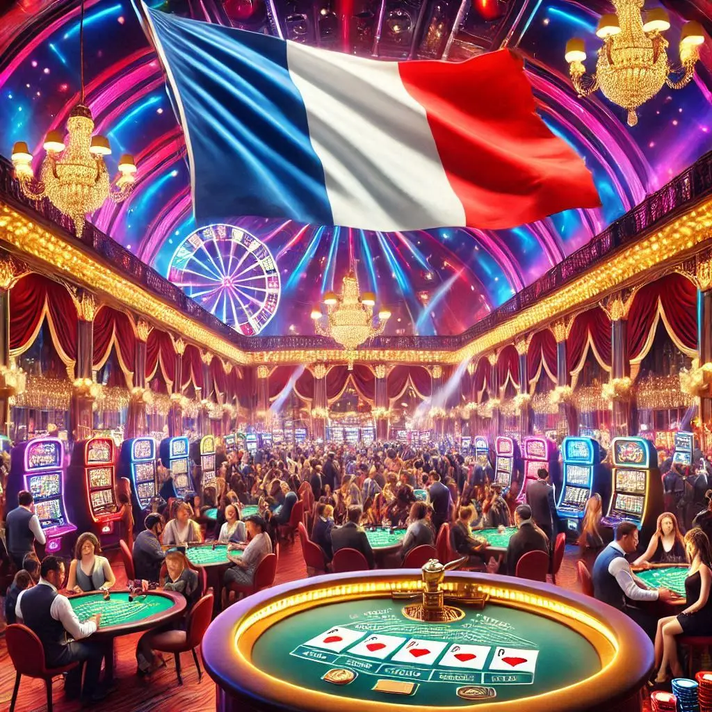 drapeau de la France et machines à sous CASINO MYJACKPOT